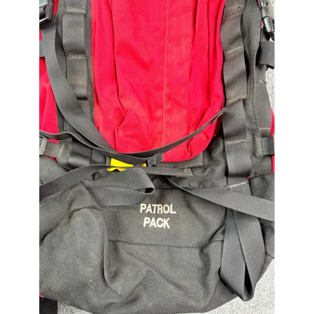 Vintage North Face Patrol‎ Pack Backpack Red Black Hiking Travel Nylon Bag
